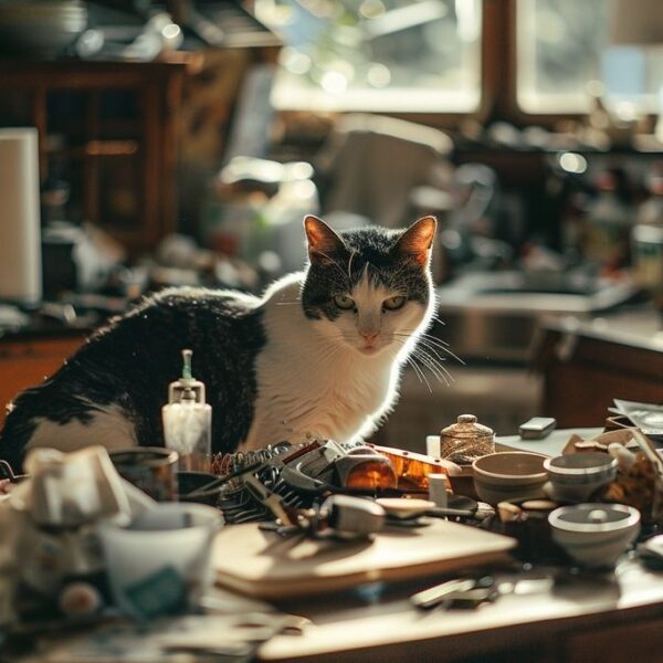 Mon chat renverse tout sur la table, pourquoi ?