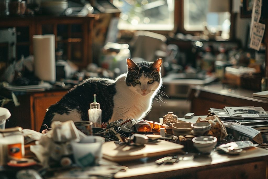Mon chat renverse tout sur la table, pourquoi ?